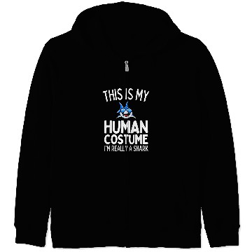 Discover This Is My Human Costume Im Really A Whale Shark Funny Zip Hoodies