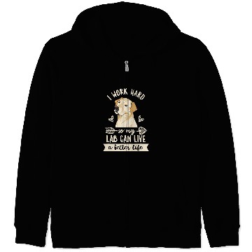 Discover Labrador Lab Dog Design for a Yellow Lab Owner Zip Hoodies