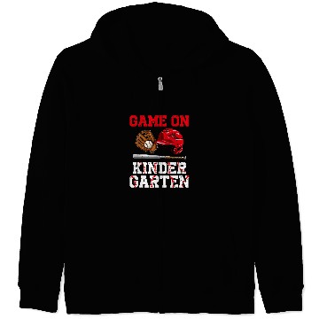Discover game on kindergarten baseball back to school student kid boy Zip Hoodies