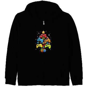 Discover Video Game Controller Christmas Ornament Tree Game Lover PJs169 Zip Hoodies