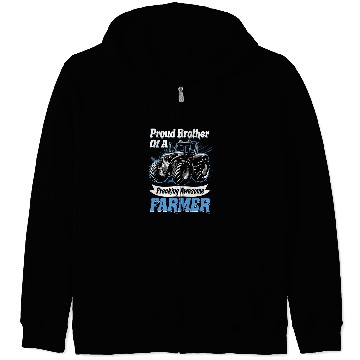 Discover Tractor driving Farming Farm Tractor Agriculture Harvester Farmer Brother Zip Hoodies