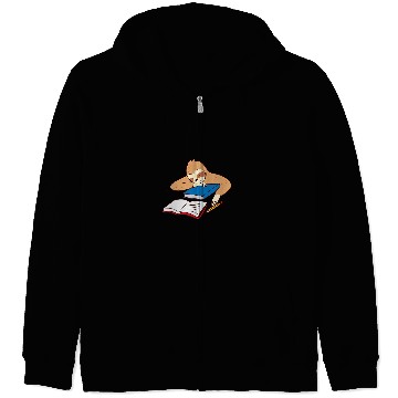 Discover Sloth Studying Falling Asleep Ironic Student Tired Lazy Zip Hoodies