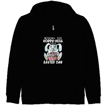Discover Rabbits Easter Bunny Egg Hunting Zip Hoodies