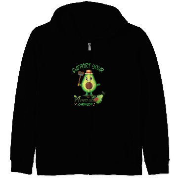 Discover Vegan Food And Avocado Lover Or Avocado Farmer Funny Zip Hoodies