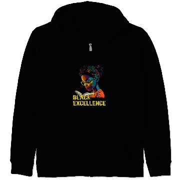 Discover Black Excellence African Pride History Month Zip Hoodies