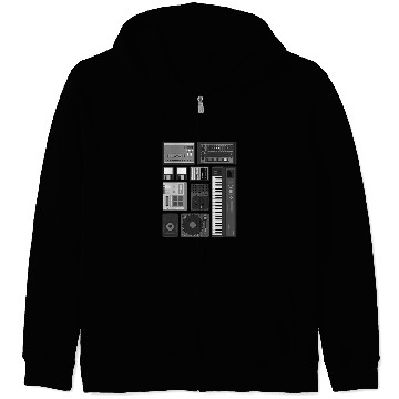 Discover Old School Hip Hop Rap Music Beat Maker Zip Hoodies