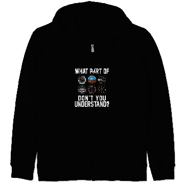 Discover Funny Pilot Aviation Airline Pilot Flight Instruments Zip Hoodies