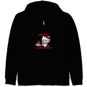 Discover Hello Kitty Being Smart Is Always In Style Books Student Zip Hoodies