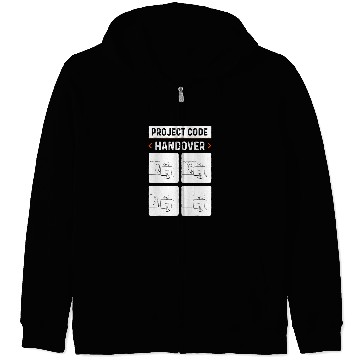 Discover Project Code Handover Software Developer Funny C Programmer Zip Hoodies
