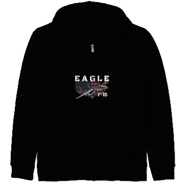 Discover F15 Eagle Fighter Jet Aircraft Military Aviation Pilot Zip Hoodies