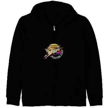 Discover Fighter Dad US Jet Fighter Jet Plane Pilot American Flag Zip Hoodies