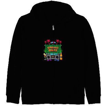 Discover Spring Break Party Semester break Spring Break 3 Zip Hoodies