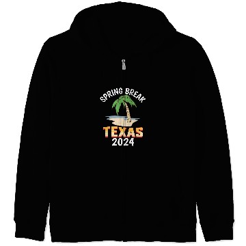 Discover Spring Break Texas 2024 College Student Spring Break Zip Hoodies