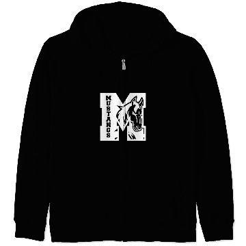 Discover Mustangs Teacher Student School Sports Fan Team Spirit Zip Hoodies