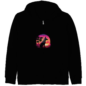 Discover Retro Aesthetic Thai Ridgeback dog Zip Hoodies