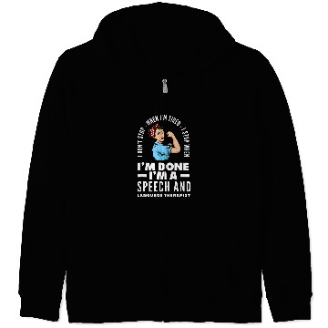 Discover Funny Speech Therapist Speech Language Pathologist SLP Zip Hoodies