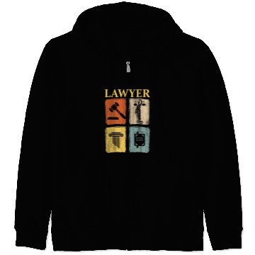 Discover Lawyer Law School Graduation Student Litigator Attorney 3 Zip Hoodies