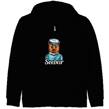 Discover North Germany North German Sailor Captain Sea Bear Zip Hoodies