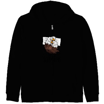 Discover Bald Eagle Patriotic Official Sleep Zip Hoodies