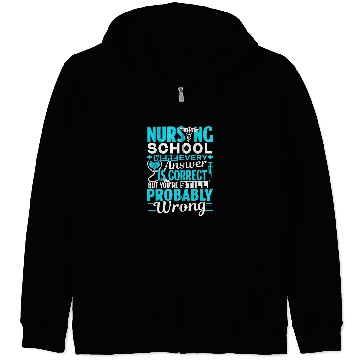 Discover Funny Nursing School  Student nurses Zip Hoodies