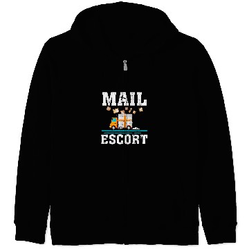 Discover Mail Escort Postal Service Mailman Us Postman Worker Zip Hoodies