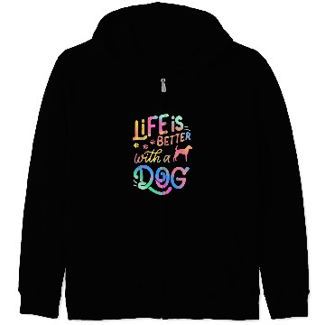 Discover American Foxhound Life is Better with my Dog Mom Dad Zip Hoodies