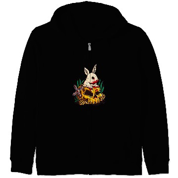 Discover Skeletons Skulls Scary Rabbit Bloody Skull Zip Hoodies