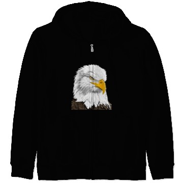 Discover Bald Eagle Head Zip Hoodies