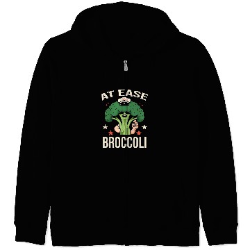 Discover At Ease Broccoli Funny Graphic Tees Zip Hoodies