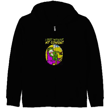 Discover Existential Frog Toad Lovers I Exist Without My Consent Zip Hoodies