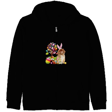 Discover Pekingese Easter Egg Tree Dogs Bunny Easters Day Zip Hoodies