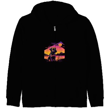 Discover Retro Aesthetic Border Terrier dog 10 Zip Hoodies