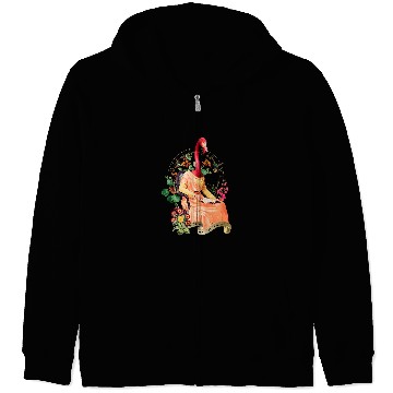 Discover FANCY ART READING DRESSED FLAMINGO Zip Hoodies