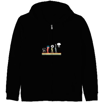 Discover Evolution Cloud Coding Programming Programmer Computer Retro Zip Hoodies
