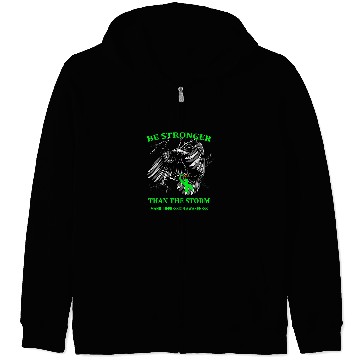 Discover Be Stronger Than The Storm Manic Depression Zip Hoodies