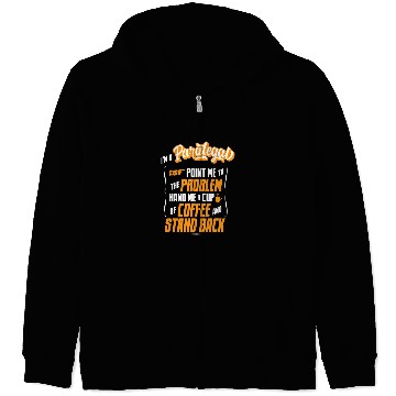Discover Funny Paralegal Coffee Lover Hilarious Gift Idea Zip Hoodies