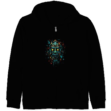 Discover Aztec God Magic Pagan Gothic Inca Maya Halloween 3 Zip Hoodies