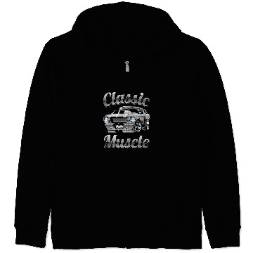 Discover Classic Muscle Car Hot Rod Cartoon Zip Hoodies