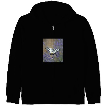 Discover Stunning Swallowtail On Lavender Spike Photograph Zip Hoodies