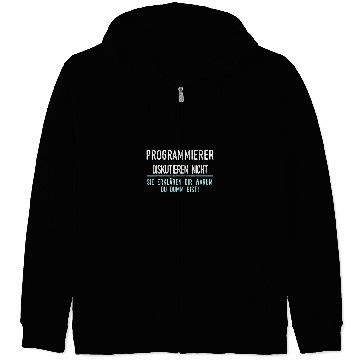 Discover Programmer gift for work colleagues at work and work Zip Hoodies