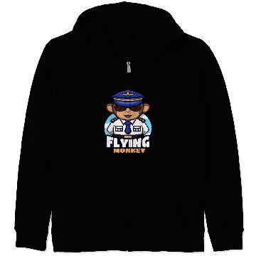 Discover Flying Monkey Pilot Zip Hoodies