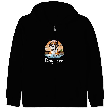 Discover Boxer Pet Dogsen Funny Hot Spring Zip Hoodies