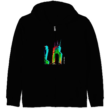 Discover Chicago Willis Tower Sears Tower Color Prism Zip Hoodies