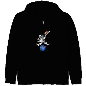 Discover Funny Basketball Astronaut Basketball NASA Zip Hoodies