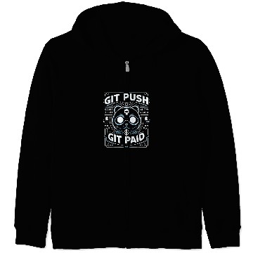 Discover Git Push Git Paid Panda Funny Graphic Tees Zip Hoodies