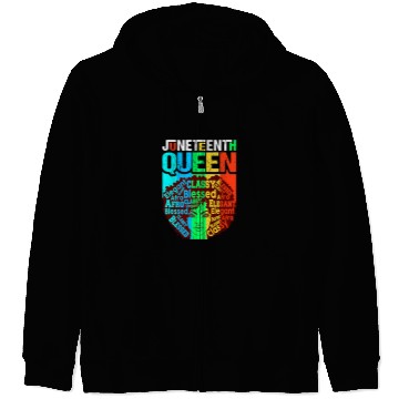 Discover Black History Month Juneteenth Melanin Black Women Queen Zip Hoodies