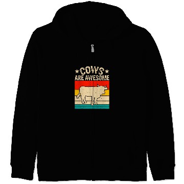 Discover Cow Lover Are Awesome 21 Zip Hoodies