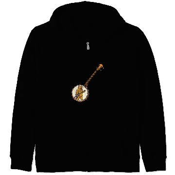 Discover Funny Banjo Music Bluebird Kentucky Mandolin Asheville 10 Zip Hoodies