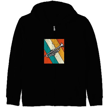 Discover Funny Trumpet Trumpeter Instrument Trumpet 5 Zip Hoodies