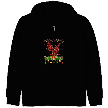 Discover Funny Matching buffalo plaids Eagle Bird Christmas Pajama Zip Hoodies